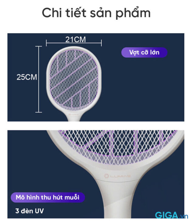 Vợt muỗi Lumias ESD-3500W , đèn UV BH 6TH