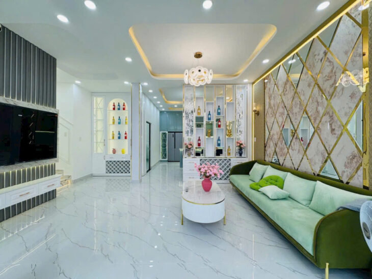 Biệt thự mini, Phạm Hữu Lầu, 8x14m, 3 tầng, 8.9 tỷ, đầy đủ nội thất