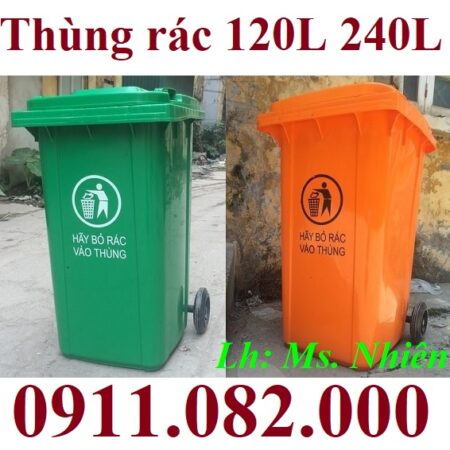 Chuyên sản xuất và phân phối thùng rác hàng chính hãng giá rẻ- Thùng rác 120,240,660- lh 0911.082.00