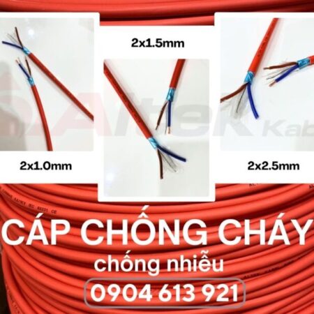 Cáp tín hiệu chống nhiễu chống cháy 2×1.5mm Altek Kabel
