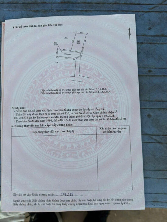BÁN ĐẤTTRUNG OAI TIÊN DƯƠNG 80M