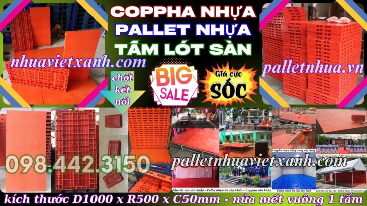 Tấm pallet nhựa lót sàn sân khấu