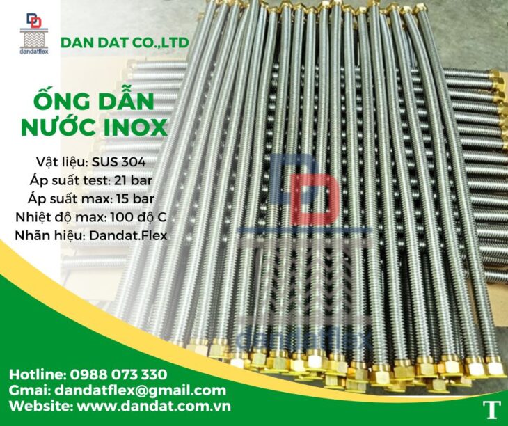 Ống mềm cấp nước inox, dây mềm cấp nước nóng, dây dẫn nước inox nóng lạnh, ống dẫn nước inox 304