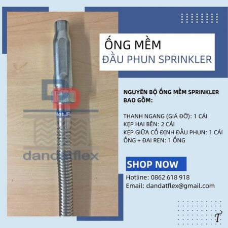 Dây mềm nối đầu phun sprinkler, ống mềm sprinkler PCCC, ống mềm cho đầu phun chữa cháy