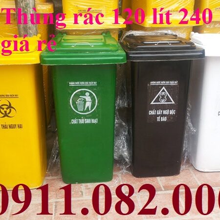 Nơi bán thùng rác giá rẻ ưu đãi khuyến mãi- thùng rác 120 lít 240 lít 660 lít- lh 0911082000