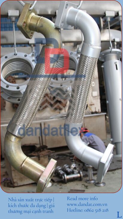 Khớp Nối Mềm Inox PN16, Khớp Nối Mềm Inox 304, Khớp Nối Mềm Bọc Lưới Inox, khop noi mem inox