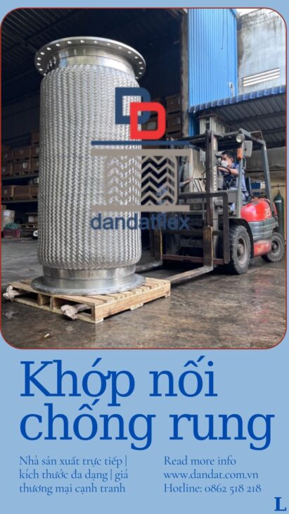 Khớp Nối Mềm Inox PN16, Khớp Nối Mềm Inox 304, Khớp Nối Mềm Bọc Lưới Inox, khop noi mem inox