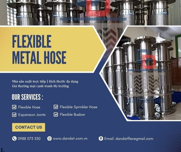 Khớp nối mềm chống rung mặt bích, khopnoimem, ống mềm inox chịu nhiệt, khớp chống rung inox