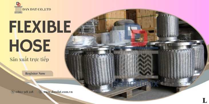 Khớp Nối Mềm Inox PN16, Khớp Nối Mềm Inox 304, Khớp Nối Mềm Bọc Lưới Inox, khop noi mem inox