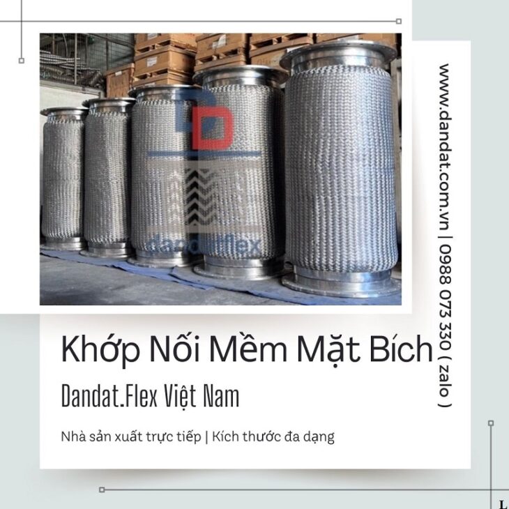 Khớp nối mềm chống rung mặt bích, khopnoimem, ống mềm inox chịu nhiệt, khớp chống rung inox