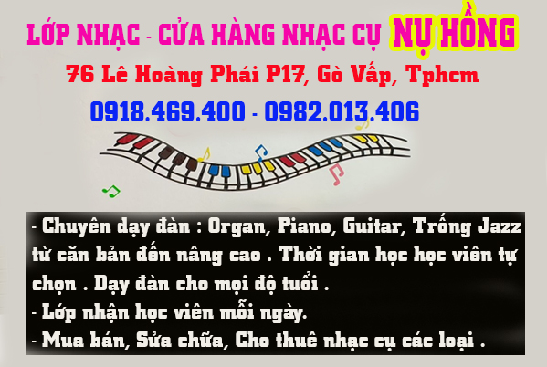 Khóa học đàn organ hè 2025 tại gò vấp, Lớp Nhạc Nụ Hồng