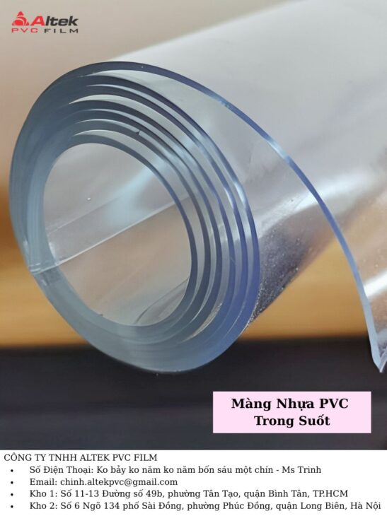 Công ty sản xuất màng nhựa pvc dẻo trong suốt giá tốt