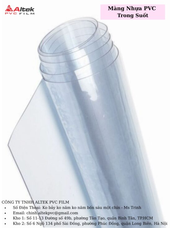 Công ty sản xuất màng nhựa pvc dẻo trong suốt giá tốt