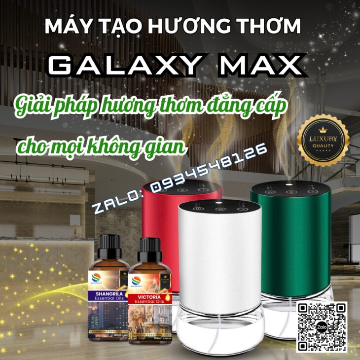 MÁY KHUẾCH TÁN TINH DẦU SAPAROMA – GALAXY MAX 100ml, HỖ TRỢ KHỬ MÙI, THƠM PHÒNG, NHÀ HÀNG, KHÁCH SẠN