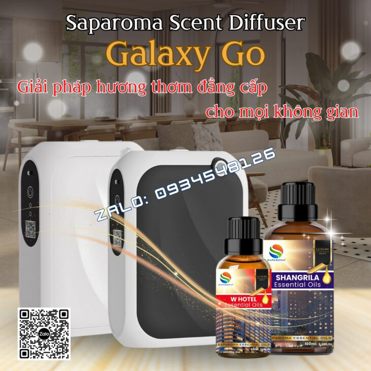 MÁY KHUẾCH TÁN TINH DẦU SAPAROMA – GALAXY GO 140ml, HỖ TRỢ KHỬ MÙI, THƠM PHÒNG, NHÀ HÀNG, KHÁCH SẠN