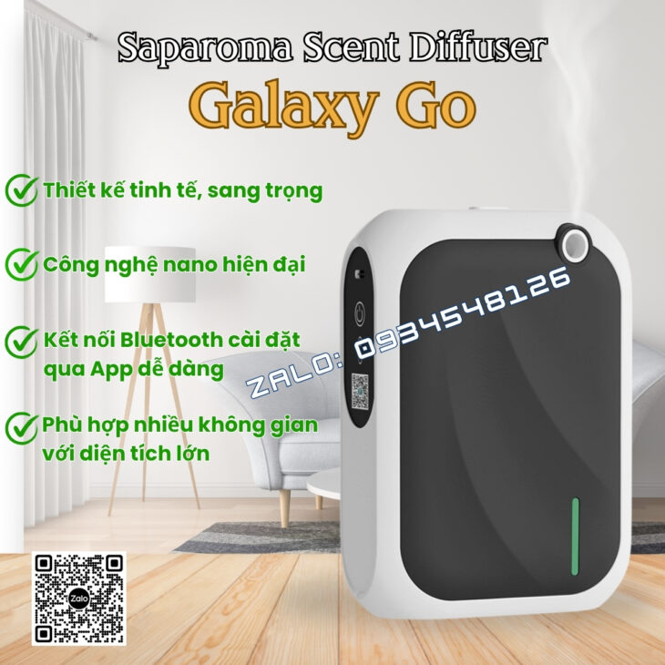 MÁY KHUẾCH TÁN TINH DẦU SAPAROMA – GALAXY GO 140ml, HỖ TRỢ KHỬ MÙI, THƠM PHÒNG, NHÀ HÀNG, KHÁCH SẠN