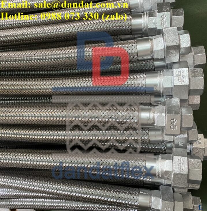 Ống nối mềm inox, khopnoimem, khớp nối mềm nối ren, dây mềm inox chịu nhiệt, ống mềm inox SUS304