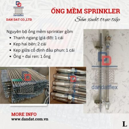 Khớp nối mềm cho đầu phun Sprinkler, ống ruột gà, dây cấp nước, ống bê tông,dây đồng bện, khopnoimem