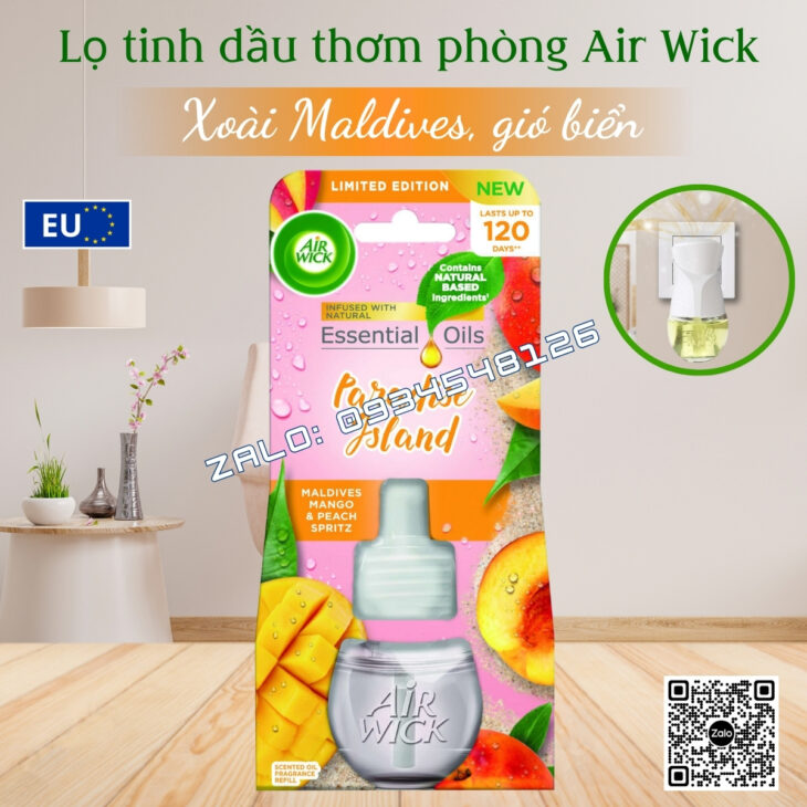 LỌ TINH DẦU THIÊN NHIÊN CAO CẤP AIR WICK 19ML, THƠM PHÒNG, HỖ TRỢ KHỬ MÙI, NHẬP KHẨU CHÍNH HÃNG