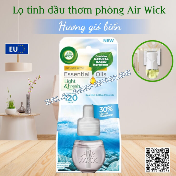 LỌ TINH DẦU THIÊN NHIÊN CAO CẤP AIR WICK 19ML, THƠM PHÒNG, HỖ TRỢ KHỬ MÙI, NHẬP KHẨU CHÍNH HÃNG