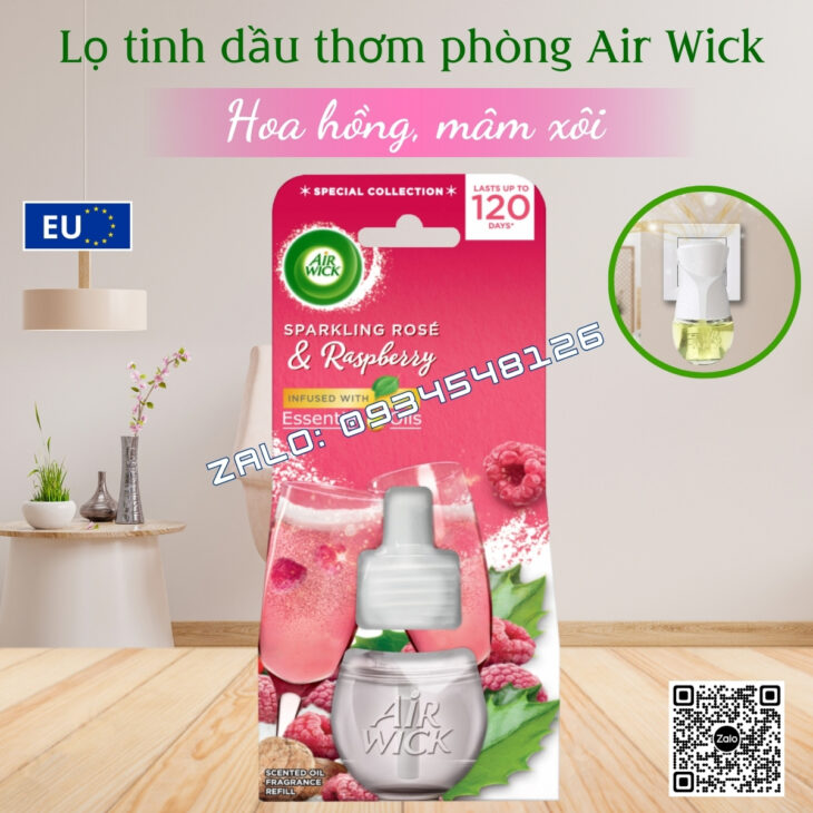 LỌ TINH DẦU THIÊN NHIÊN CAO CẤP AIR WICK 19ML, THƠM PHÒNG, HỖ TRỢ KHỬ MÙI, NHẬP KHẨU CHÍNH HÃNG