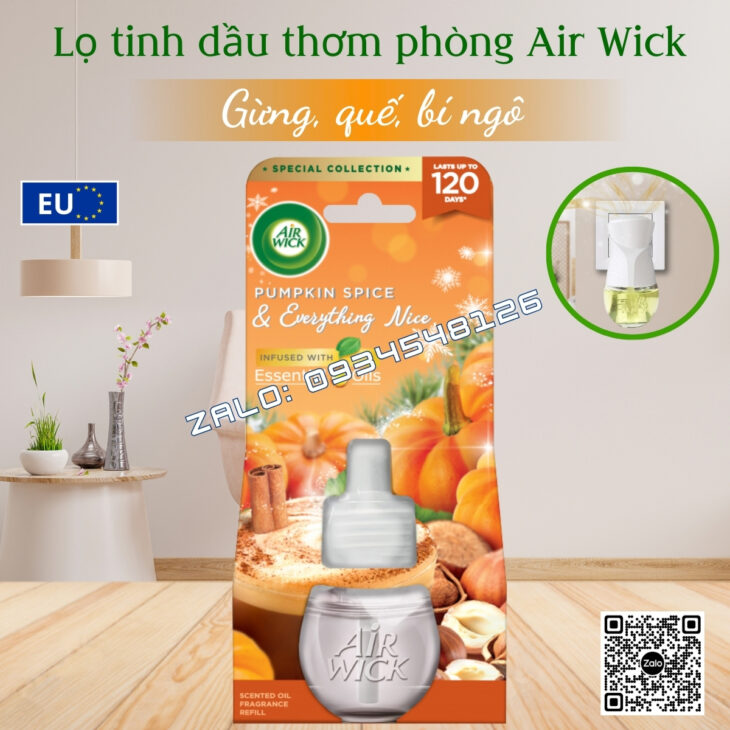 LỌ TINH DẦU THIÊN NHIÊN CAO CẤP AIR WICK 19ML, THƠM PHÒNG, HỖ TRỢ KHỬ MÙI, NHẬP KHẨU CHÍNH HÃNG