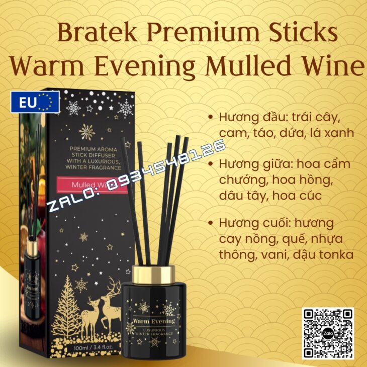 TINH DẦU TÁN HƯƠNG QUE MÂY BARTEK 100ml, TINH DẦU NƯỚC HOA THƠM PHÒNG, KHỬ MÙI, NHẬP KHẨU CHÍNH HÃNG