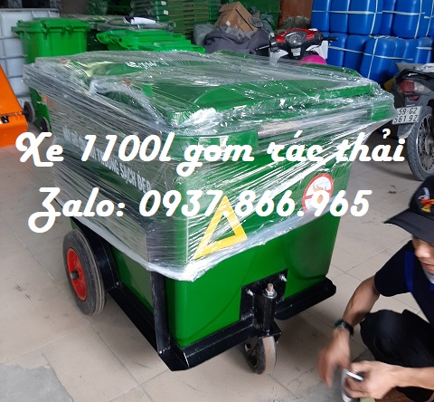 bán thùng thu gom rác thải tại nhà, thùng thu gom rác 1100l tại chung cư, xe gom rác tại