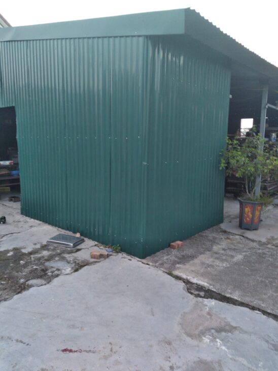 Nhà xưởng sắt hình, tôn lạnh 444m, mặt tiền 14m, 1.75 tỷ Hiệp Hòa, Bắc Giang.