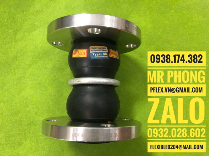 Khớp nối mềm cao su lắp ren- Khớp nối mềm cao su mặt bích- Khớp nối cao su chống rung