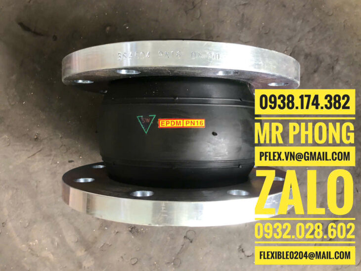 Khớp nối mềm cao su mặt bích inox – khớp nối chống rung cao su mặt bích inox