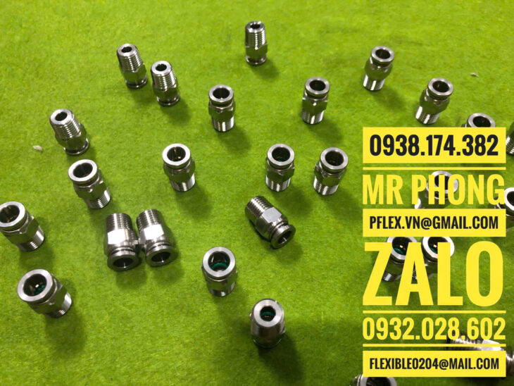 Đầu nối nhanh khí nén inox 304-Đầu nối nhanh khí nén SP-PP/SH-PH/SM-PM/SF- Khớp nối nhanh khí nén