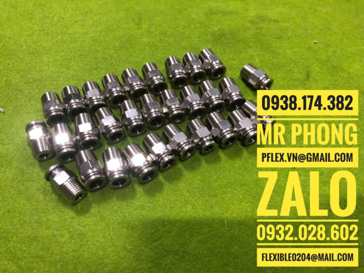 Đầu nối nhanh khí nén inox 304-Đầu nối nhanh khí nén SP-PP/SH-PH/SM-PM/SF- Khớp nối nhanh khí nén