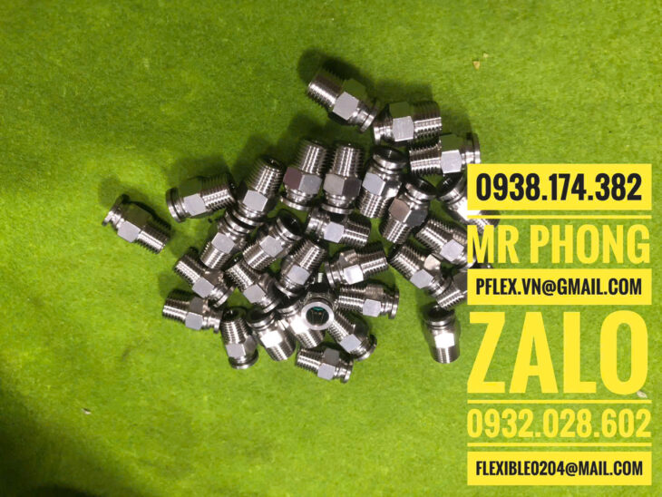 Đầu nối nhanh khí nén inox 304-Đầu nối nhanh khí nén SP-PP/SH-PH/SM-PM/SF- Khớp nối nhanh khí nén