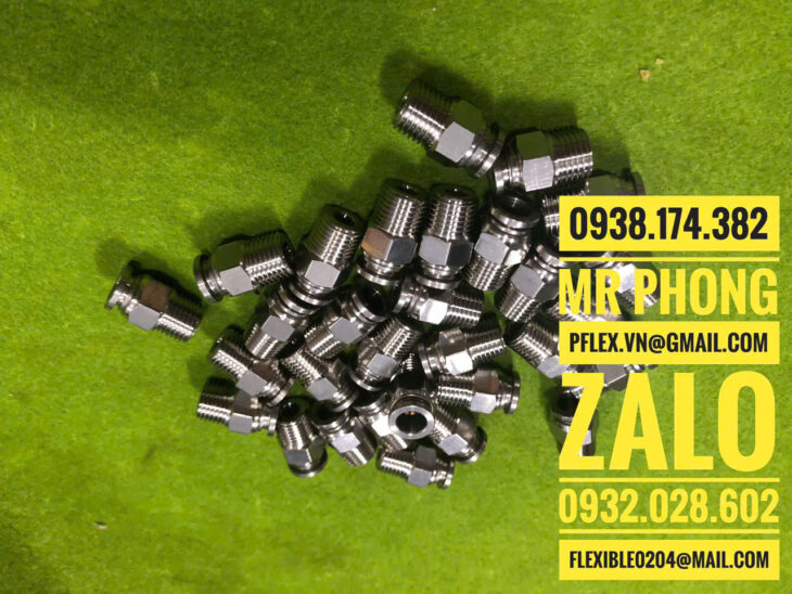 Đầu nối nhanh khí nén inox 304-Đầu nối nhanh khí nén SP-PP/SH-PH/SM-PM/SF- Khớp nối nhanh khí nén