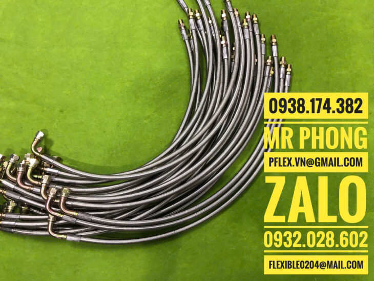 Ống Nhựa Chịu Nhiệt Ptfe Bện Inox 304- Ống Nhựa Mềm Dẫn Hóa Chất Ptfe