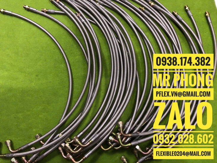 Ống Nhựa Chịu Nhiệt Ptfe Bện Inox 304- Ống Nhựa Mềm Dẫn Hóa Chất Ptfe