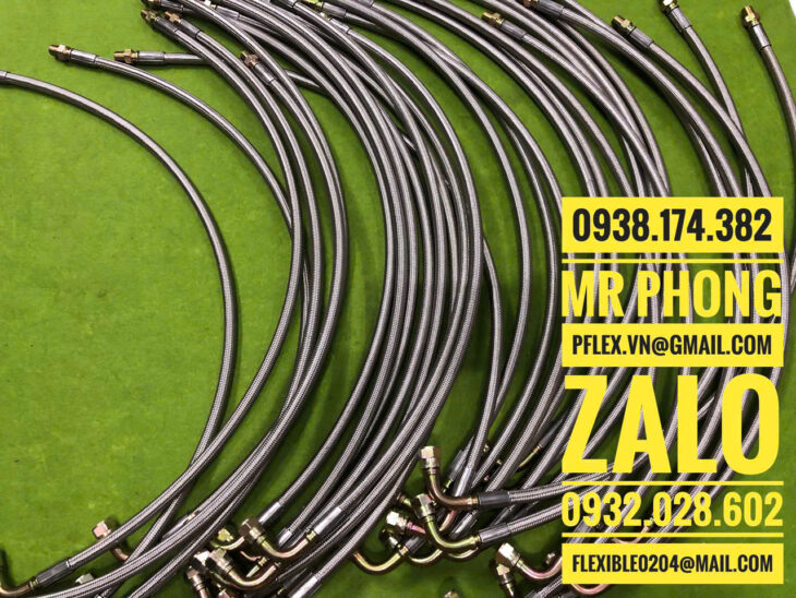 Ống Nhựa Chịu Nhiệt Ptfe Bện Inox 304- Ống Nhựa Mềm Dẫn Hóa Chất Ptfe