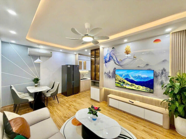 Bán Căn hộ chung cư Toà Rice City Tây Nam Linh Đàm – Quận Hoàng Mai, 58m2 x 2 ngủ, sổ đỏ cc, full