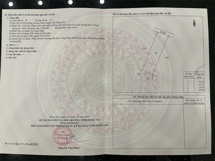 THẬT BẤT NGỜ LÔ ĐẤT 1026M2 , FULL THÔ CƯ, CHỈ VỚI 7 TỶ 700 TRIỆU ĐƯỜNG BÊTONG, SỔ HỒNG CHÍNH CHỦ !