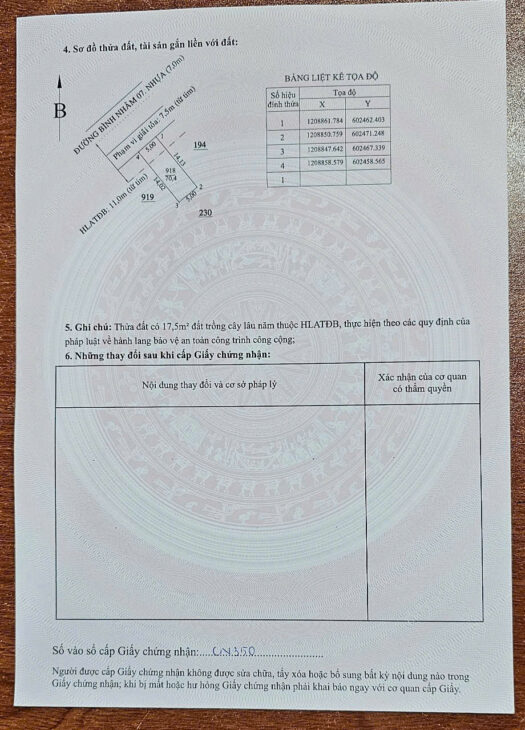 CHÍNH CHỦ CẦN BÁN ĐẤT BÌNH NHÂM -THUẬN AN