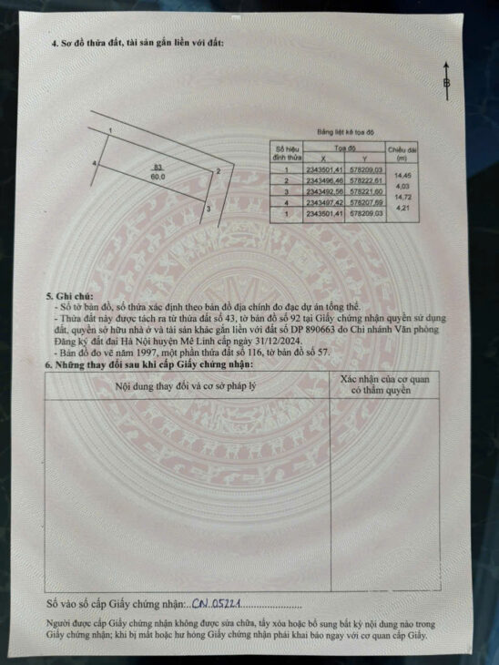 Đất đẹp Tổ 9, TT Quang Minh, Mê Linh. Gần KCN và trường CD Y Dược Tuệ Tĩnh