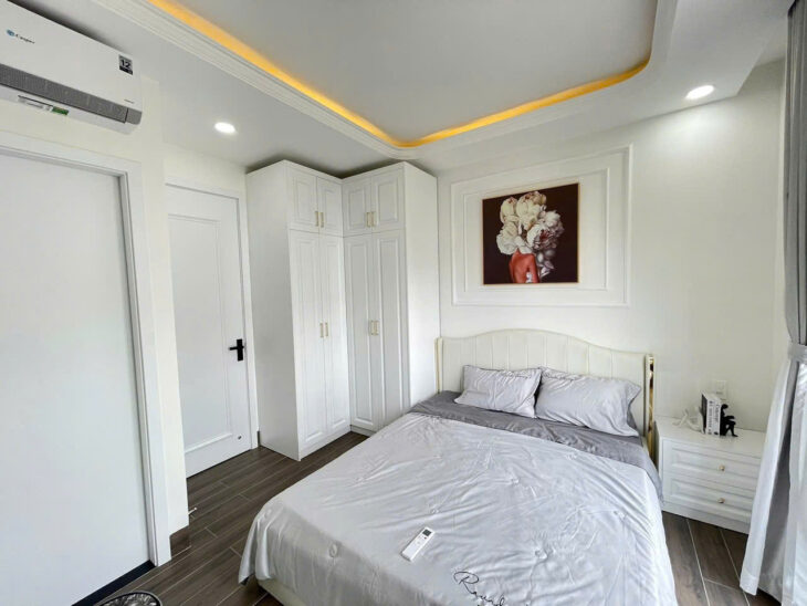 Nhà 3 tầng phong cách Tân Cổ Điển Khu TĐC Đất Lành. – Dt 58m2 ngang 4m. Dt sàn: 151,1m2 – Kết