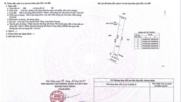ĐẤT KCN BÀU BÀNG MỞ DỘNG – GIÁ CHỈ 650triệu/300m2 – 100 thổ cư