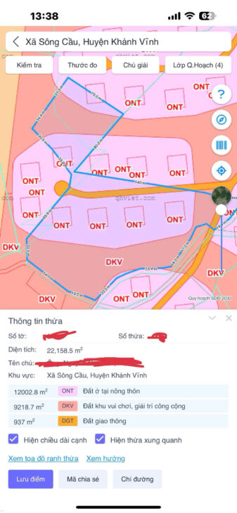 BÁN LÔ ĐẤT THÔN TÂY NAM, XÃ SÔNG CẦU, HUYỆN KHÁNH VĨNH, KHÁNH HOÀ.