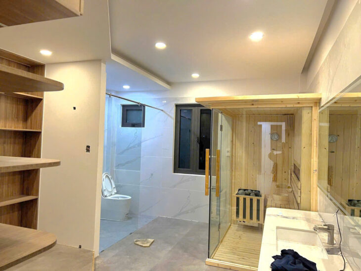 Cho thuê nhà 5 tầng Thạnh Lộc 16 Gần Ngã Tư Ga Q 12 5PN, 4WC, 80m², – 17 triệu/ tháng
