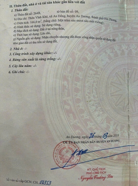 Đất mặt đường Vĩnh Khê – An Đồng, 166m, lô góc, Giá 32 tr/m