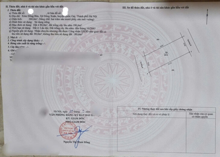 bán mảnh đât 260m2 Thạch Thất, Hoà Lạc