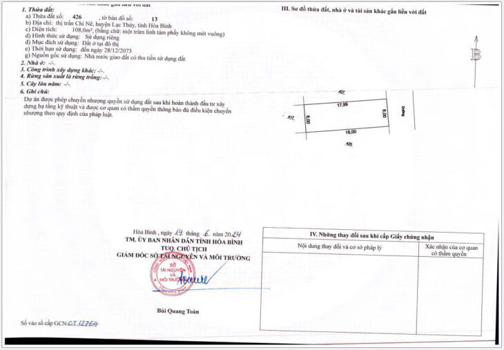 CHÍNH CHỦ CẦN BÁN GẤP LÔ ĐẤT SIÊU ĐẸP TẠI TRUNG TÂM THỊ TRẤN HUYỆN LẠC THỦY – TỈNH HÒA BÌNH