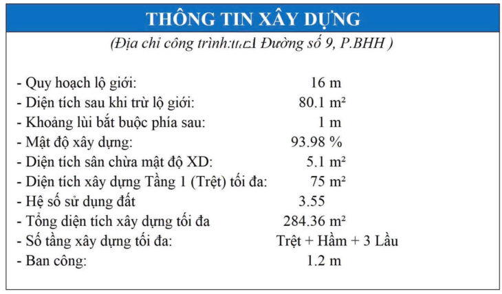 BÁN NHÀ MẶT TIỀN ĐƯỜNG SỐ 9 – BHH – 102m2 – Giá chỉ 5,95 tỷ